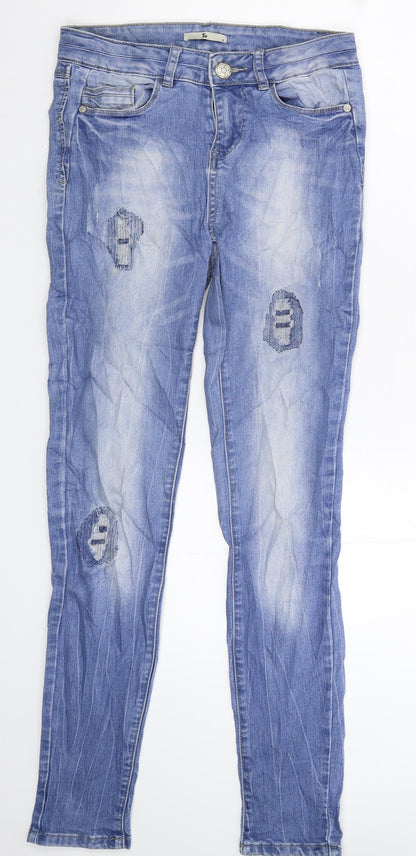 TU Womens Blue  Denim Skinny Jeans Size 8 L29 in