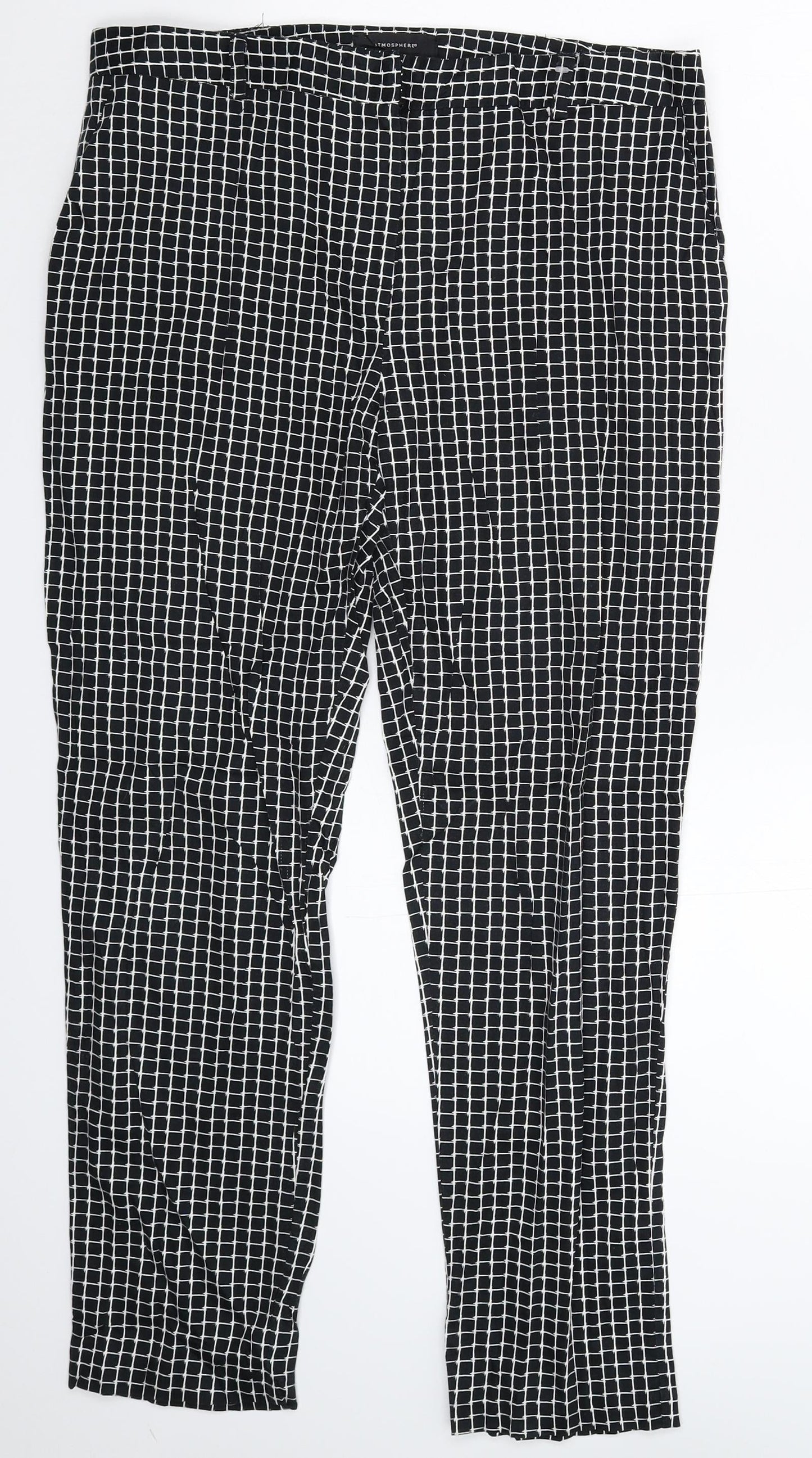 Womens UK Size 12 Atmosphere Slim Fit  Black Trousers