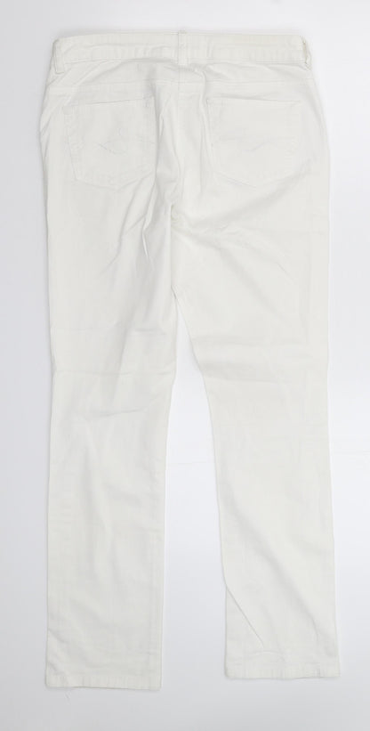 Principles Womens White  Denim Skinny Jeans Size 10 L28 in