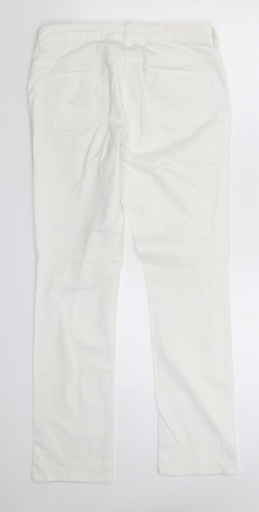 Principles Womens White  Denim Skinny Jeans Size 10 L28 in
