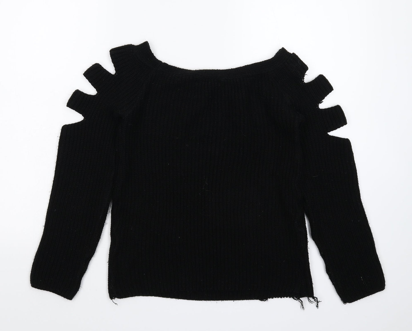Select Womens Black  Knit Pullover Jumper Size 10