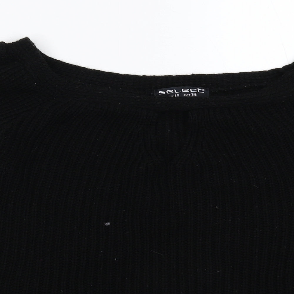 Select Womens Black  Knit Pullover Jumper Size 10