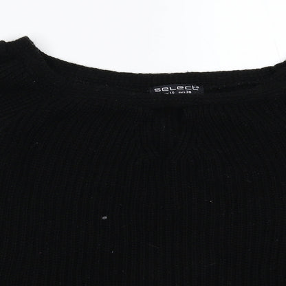 Select Womens Black  Knit Pullover Jumper Size 10