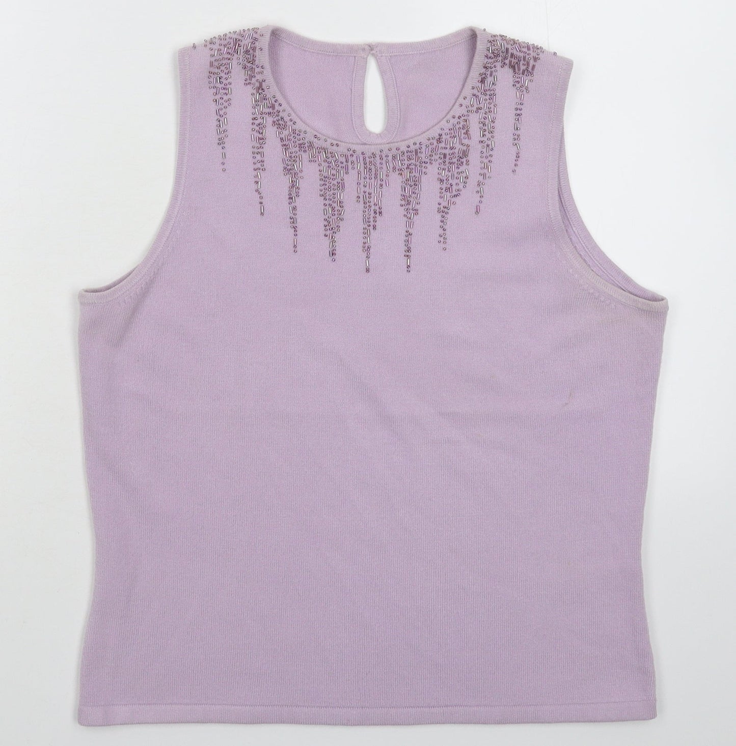 Marks and Spencer Womens Purple  Knit Pullover Jumper Size 14