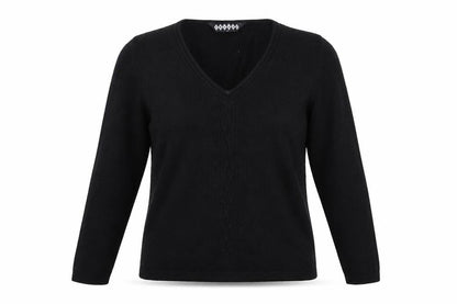 Impact Womens Black  Knit Pullover Jumper Size M