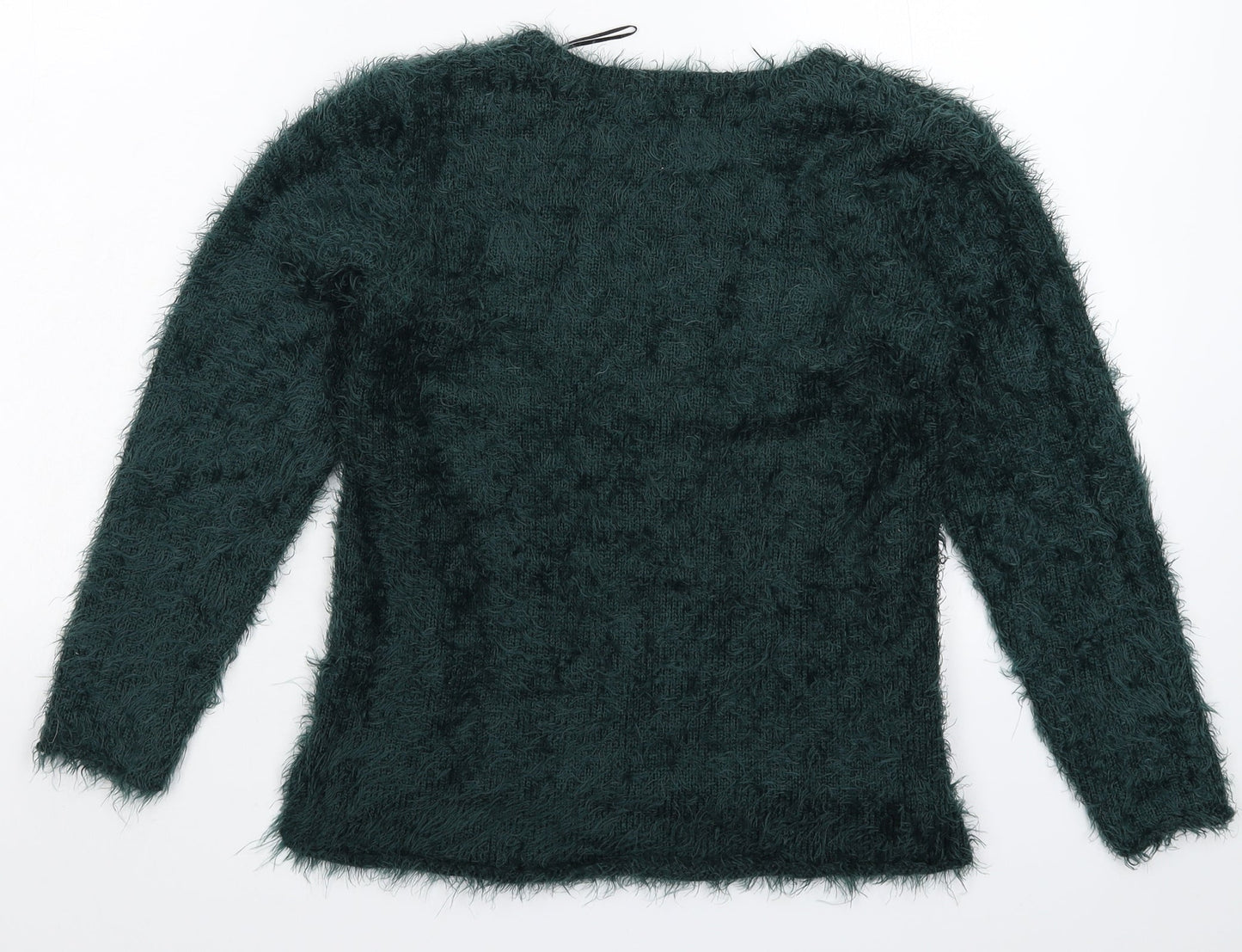 H&M Girls Green  Knit Pullover Jumper Size 9-10 Years