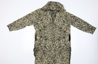 fax-knit Womens Gold   Jacket Coat Size M