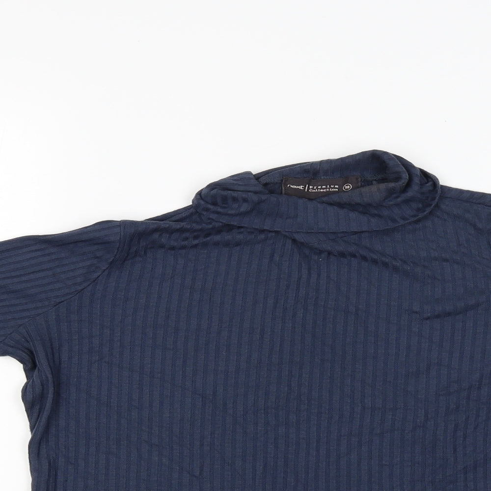 Womens UK Size 10 NEXT Blue Basic Blouse