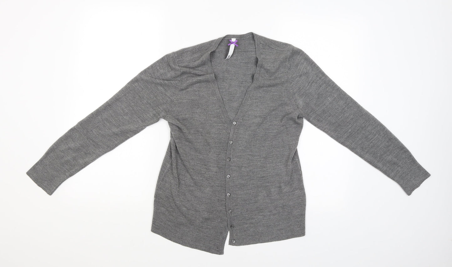 BHS Womens Grey   Cardigan Jumper Size 10
