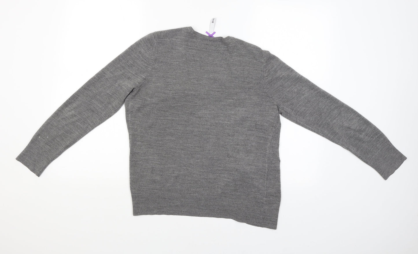 BHS Womens Grey   Cardigan Jumper Size 10