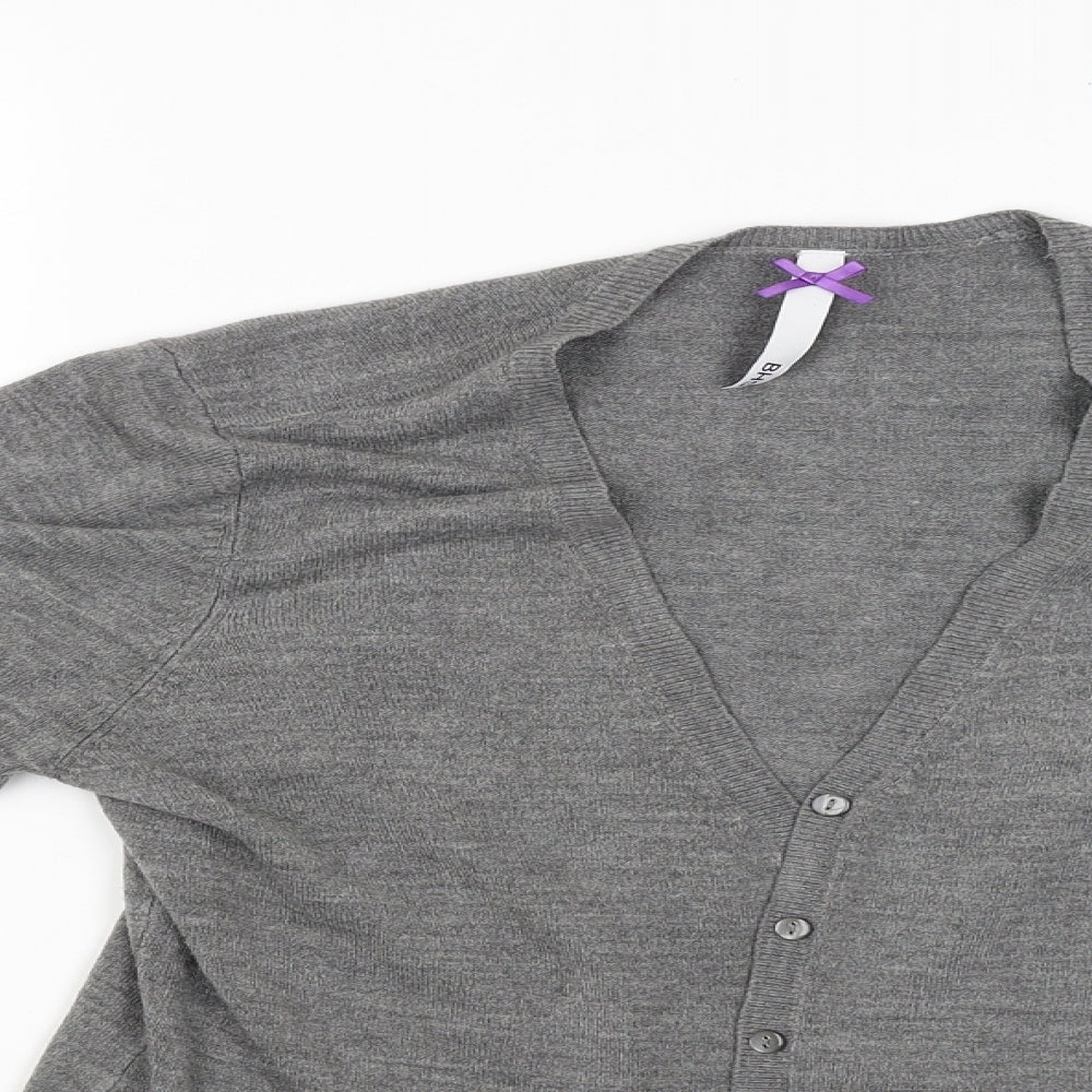 BHS Womens Grey   Cardigan Jumper Size 10