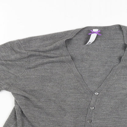 BHS Womens Grey   Cardigan Jumper Size 10