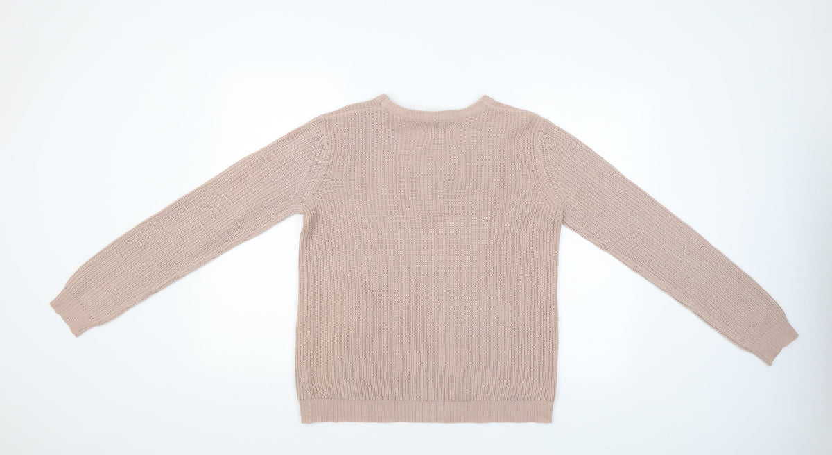 Back view of Papaya women’s pink jumper, size M