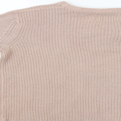 Brand and care label for Papaya women’s pink jumper, size M