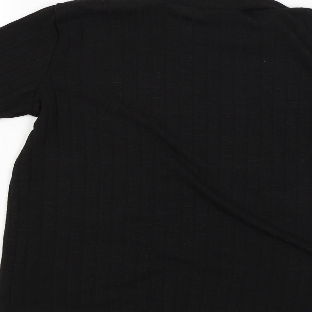 Nutmeg Womens Black   Basic Blouse Size 10