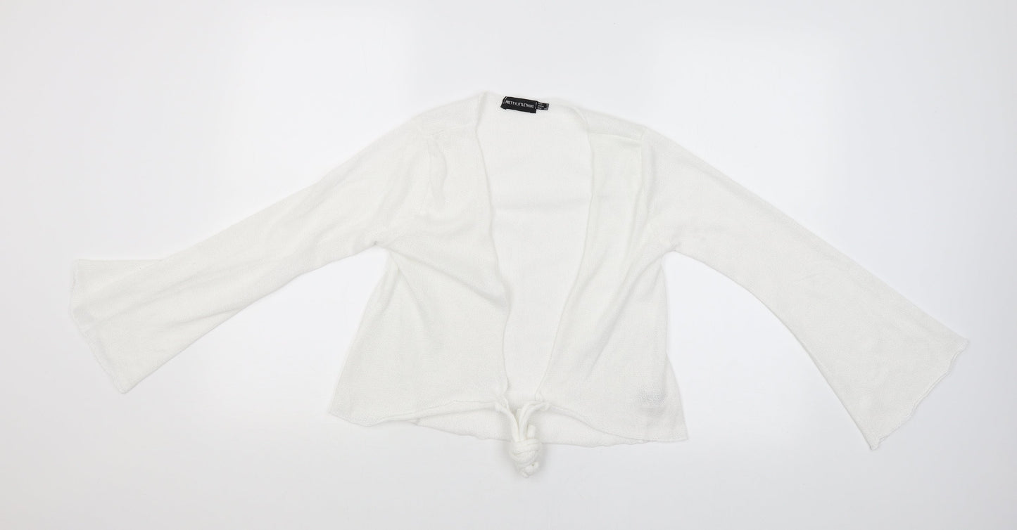 Womens UK Size 8 PRETTYLITTLETHING White Basic Blouse