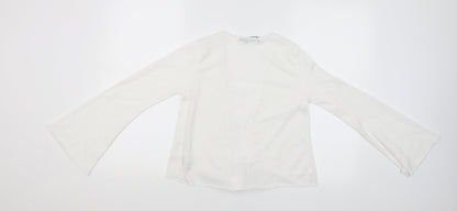 Womens UK Size 8 PRETTYLITTLETHING White Basic Blouse