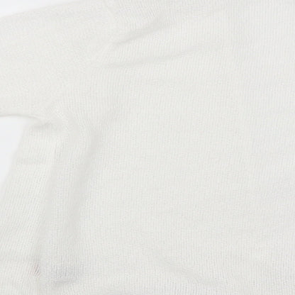 Womens UK Size 8 PRETTYLITTLETHING White Basic Blouse