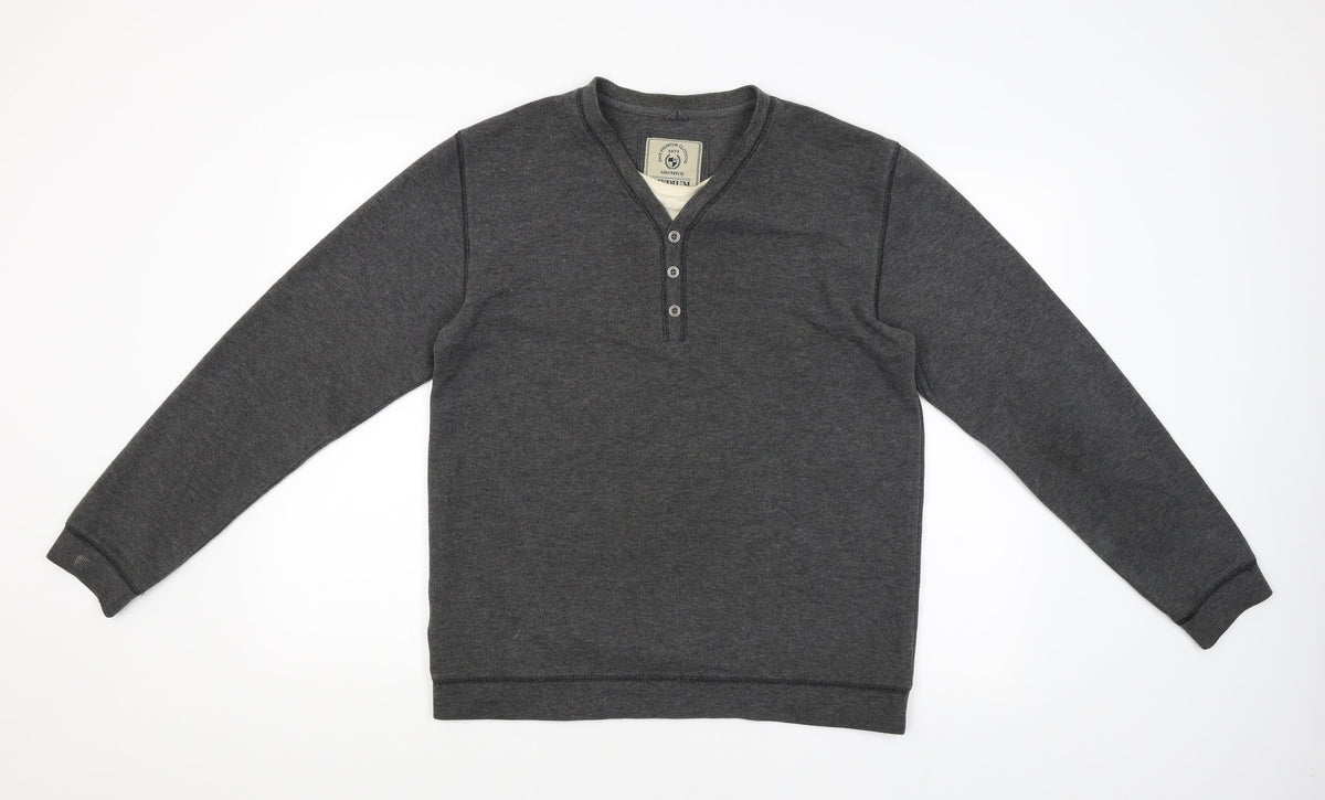 Additional front view of easy premium clothing men’s grey jumper, size M