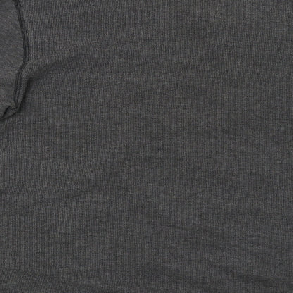 Brand and care label for easy premium clothing men’s grey jumper, size M