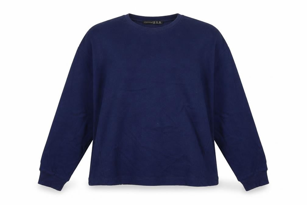 Front view of Atmosphere women’s blue jumper, size UK 14