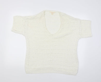 sprit Womens White   Cardigan Jumper Size M