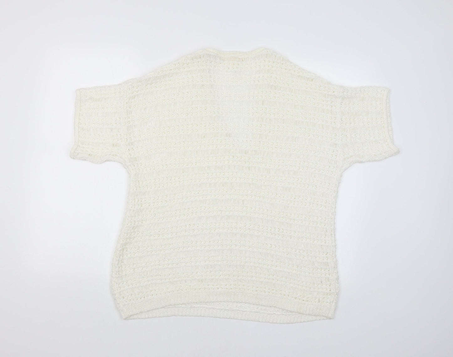 sprit Womens White   Cardigan Jumper Size M