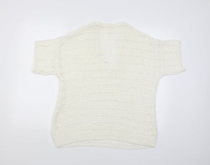 sprit Womens White   Cardigan Jumper Size M