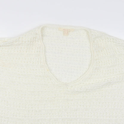 sprit Womens White   Cardigan Jumper Size M