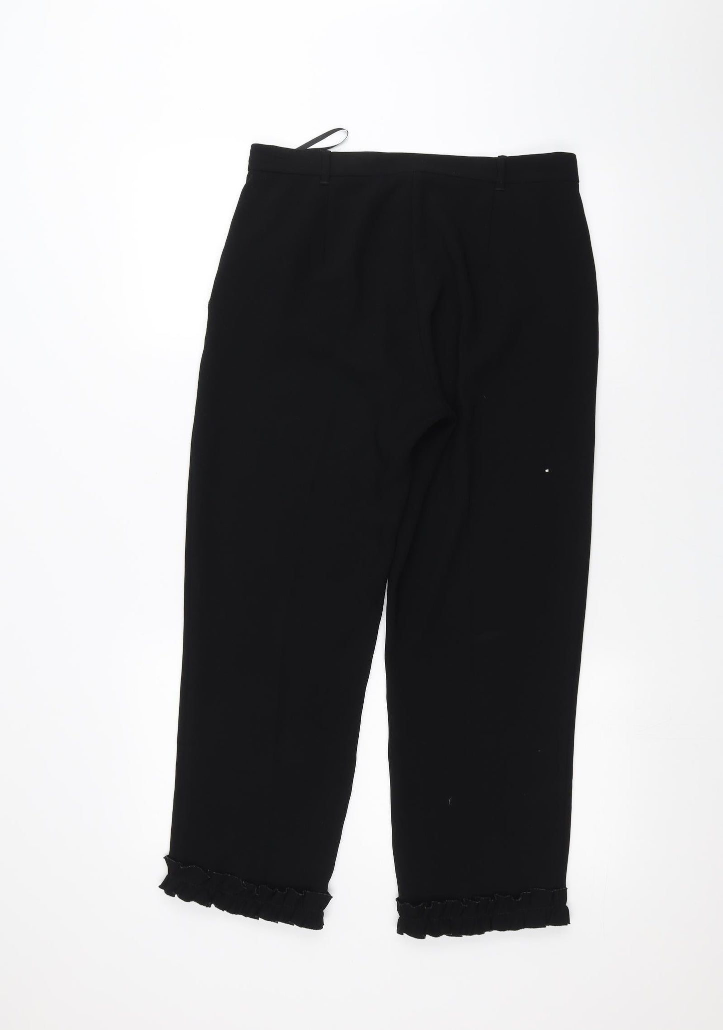 Womens UK Size 10 River Island Regular Fit  Black Trousers