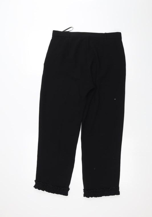 Womens UK Size 10 River Island Regular Fit  Black Trousers