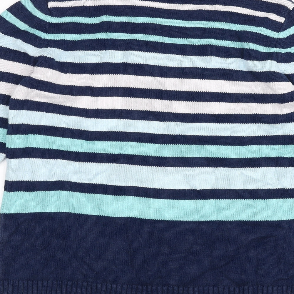 Bonmarché Womens Blue Striped  Pullover Jumper Size S
