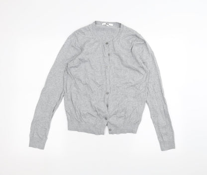 UNI Womens Grey   Cardigan Jumper Size S