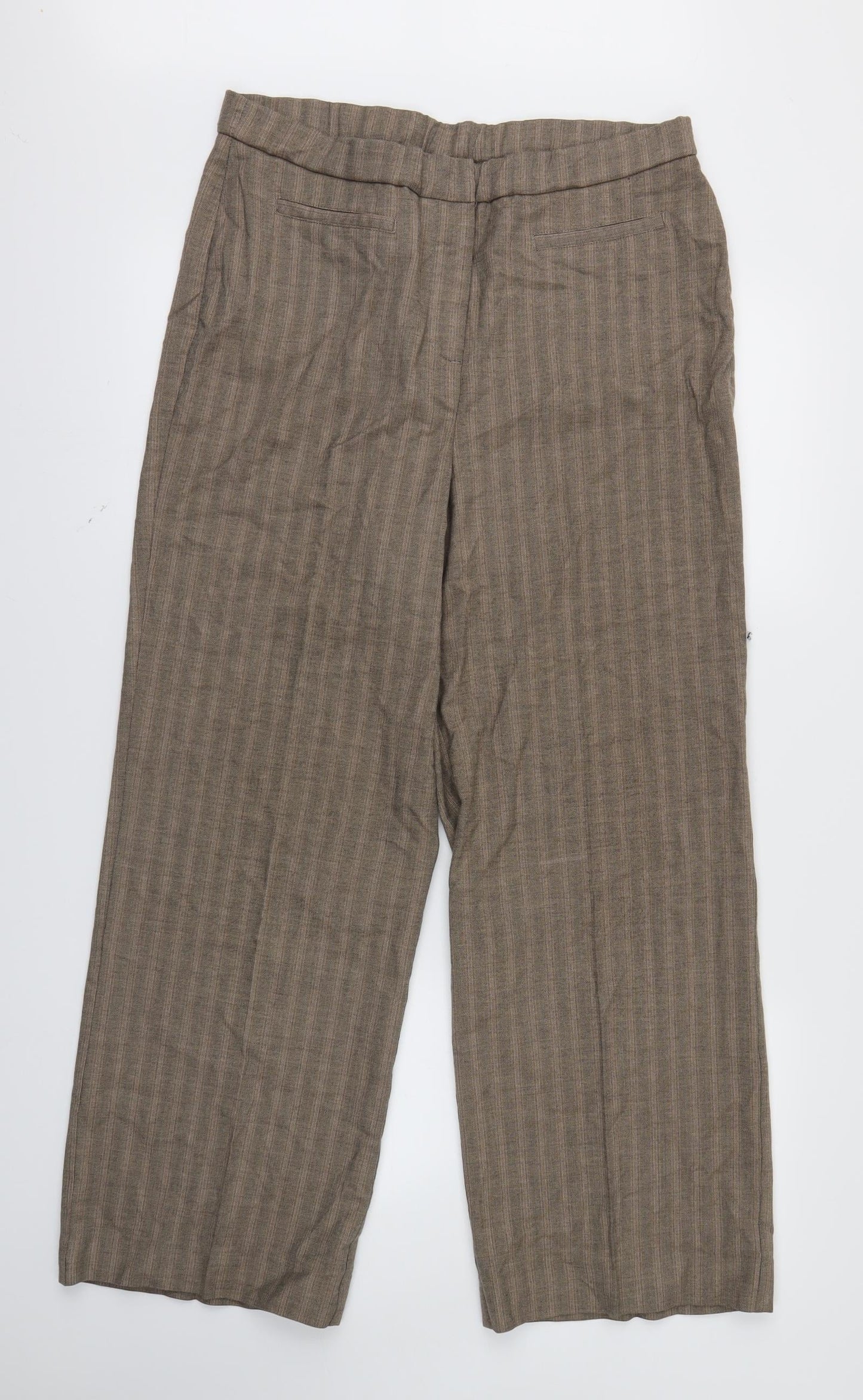 magi fit Womens Brown   Dress Pants Trousers Size 14 L27 in