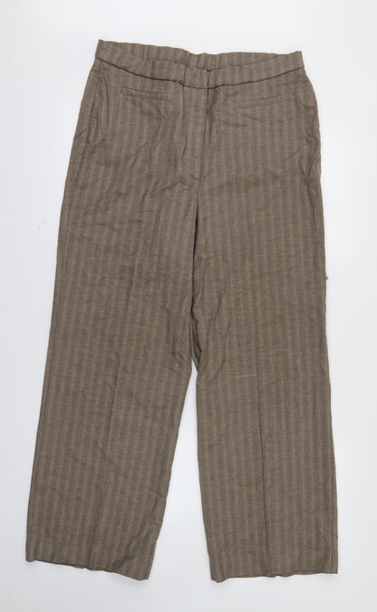 magi fit Womens Brown   Dress Pants Trousers Size 14 L27 in