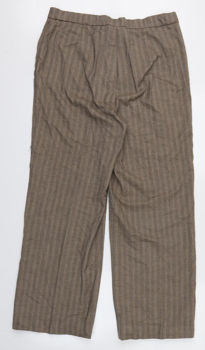 magi fit Womens Brown   Dress Pants Trousers Size 14 L27 in