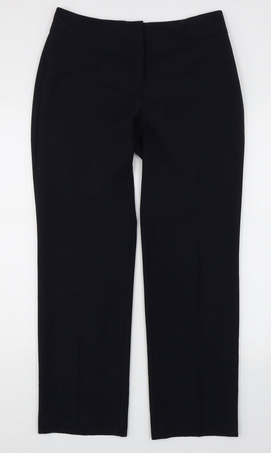 Womens UK Size 10 Marks & Spencer Regular Fit Dress Pants Black Trousers