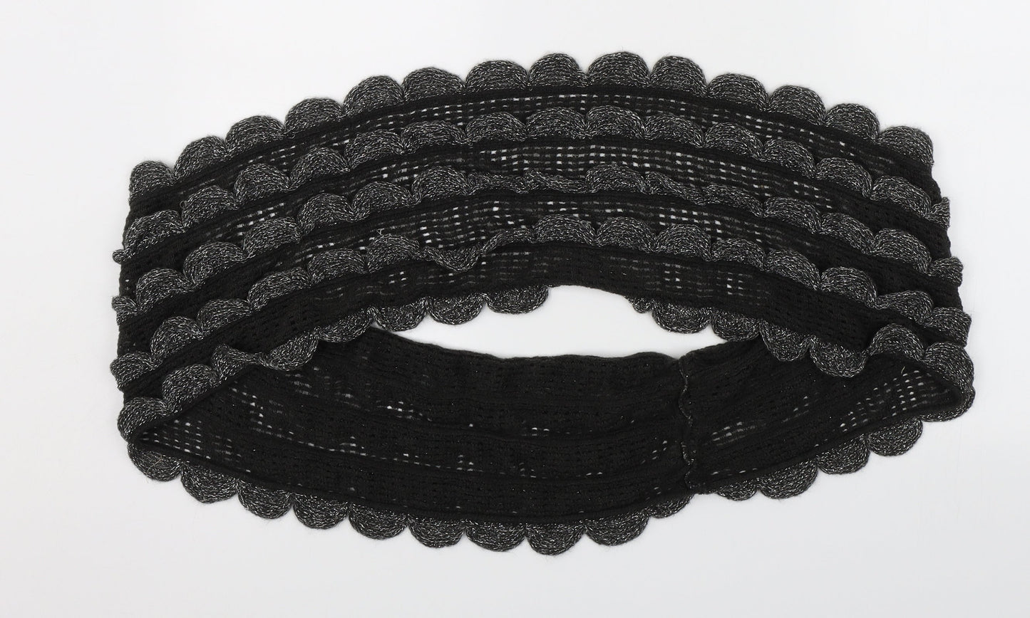 Preworn Womens Black  Knit  Scarf