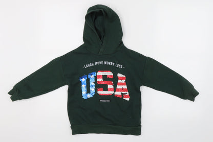 Oslo Boys Green   Pullover Hoodie Size S  - USA reversible