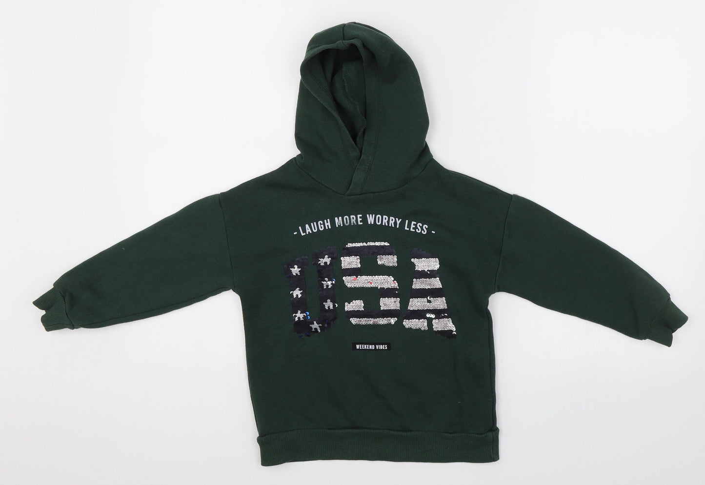 Oslo Boys Green   Pullover Hoodie Size S  - USA reversible