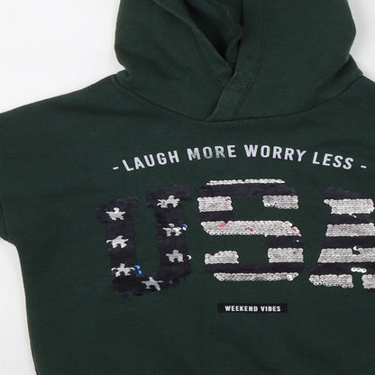 Oslo Boys Green   Pullover Hoodie Size S  - USA reversible