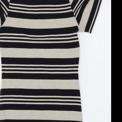 Topshop Womens Multicoloured Striped  Pencil Dress  Size 10