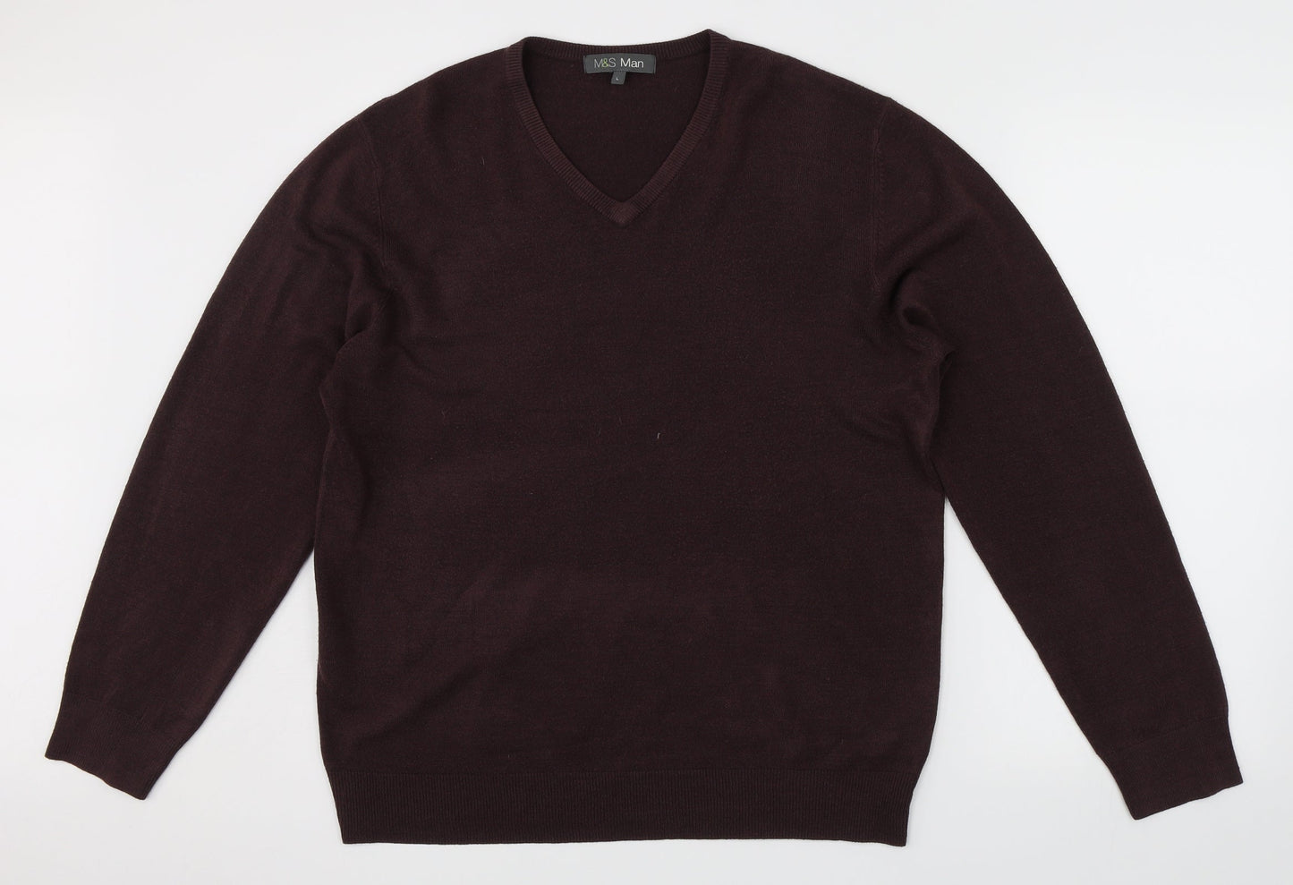 Marks & Spencer Mens Red   Pullover Jumper Size L