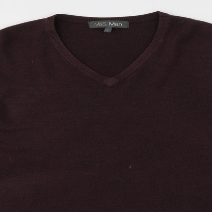Marks & Spencer Mens Red   Pullover Jumper Size L