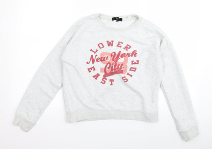 New Look Girls Grey  Rayon Pullover Jumper Size 12 Years  - new york