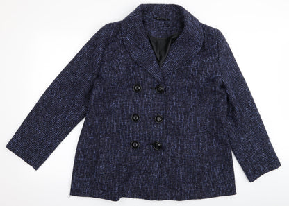 Preworn Womens Blue   Overcoat Jacket Size 18