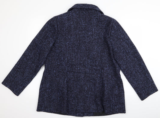 Preworn Womens Blue   Overcoat Jacket Size 18