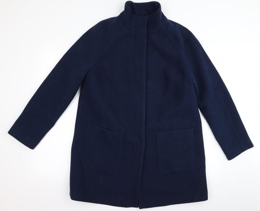 Womens UK Size 14 m&s Blue Overcoat