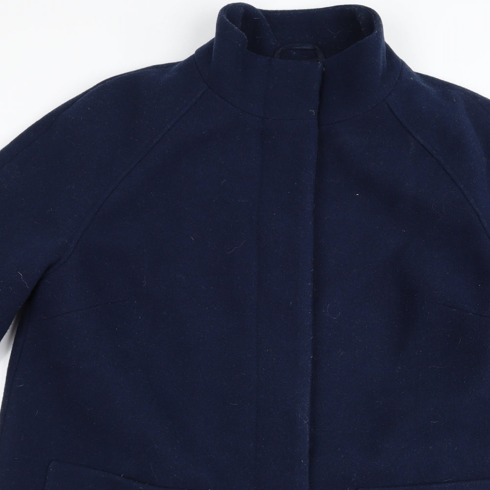 Womens UK Size 14 m&s Blue Overcoat