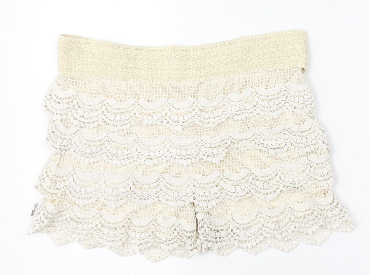 Magic Womens Ivory   Mom Shorts One Size